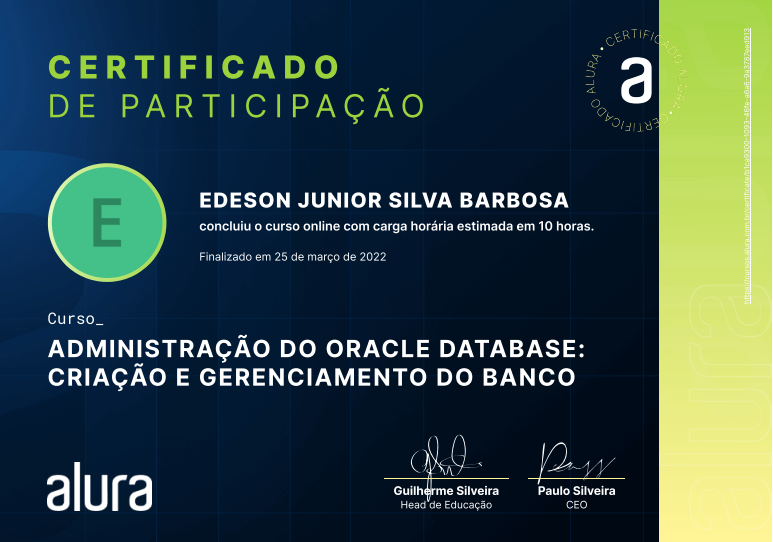 Gerenciamento do banco