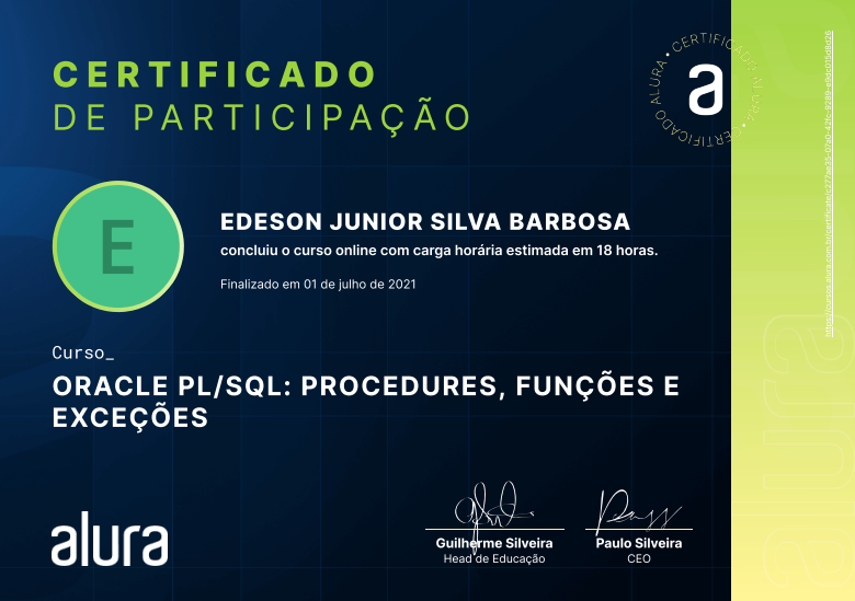 Procedures, Funções e Exceções